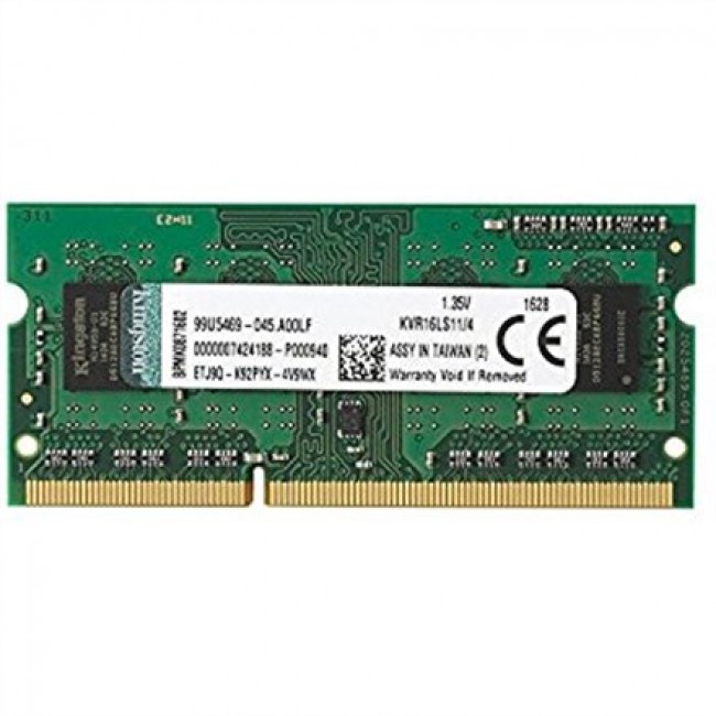 Kingston Technology ValueRAM 4GB DDR3L 1600MHz memory module
