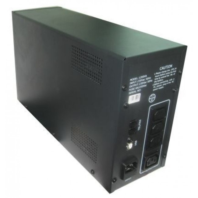 Gembird UPS-PC-1202AP uninterruptible power supply (UPS) Line-Interactive 1.2 kVA 720 W 4 AC outlet(s)