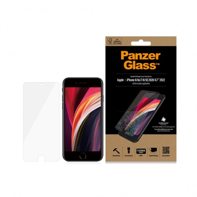 PanzerGlass Screen Protector Apple iPhone 8 | 7 | 6s | 6 | SE (2020/2022) | Standard Fit
