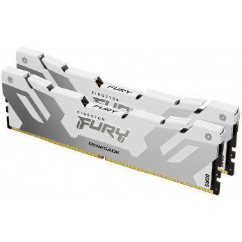 Kingston Technology FURY 32GB 6000MT/s DDR5 CL32 DIMM (Kit of 2) Renegade White XMP