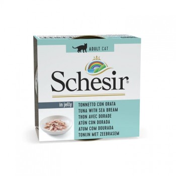 SCHESIR in jelly Tuna with sea bream - wet cat food - 85 g