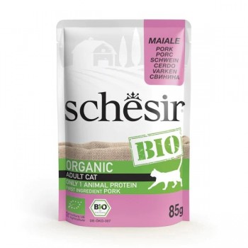 SCHESIR Bio Pork - wet cat food - 85 g