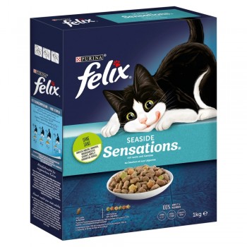 PURINA Felix Seaside Sensations Salmon - dry cat food - 1kg