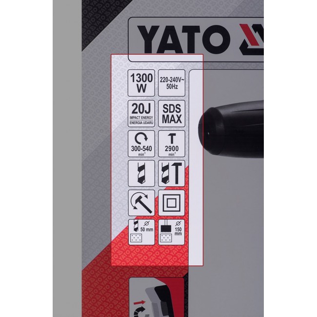 SDS rotary hammer 1300W YATO YT-82131