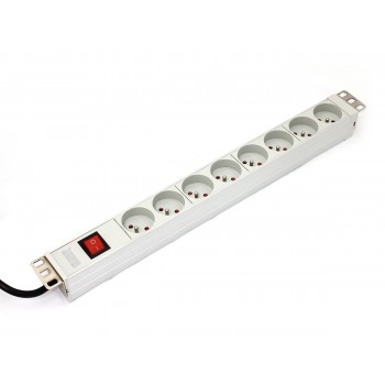 Digitus A-19-STRIP-2-IMP power distribution unit (PDU) 8 AC outlet(s) 1U White