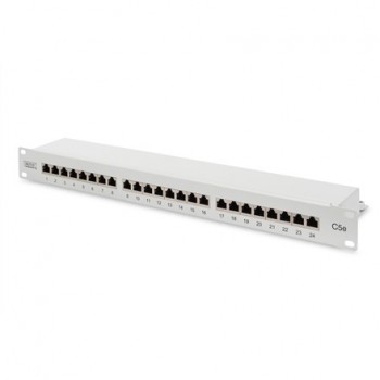Digitus | Patch Panel | DN-91524S | White | Category: CAT 5e Ports: 24 x RJ45 Retention strength: 7.7 kg Insertion force: 30N max | 48.2 x 4.4 x 10.9 cm