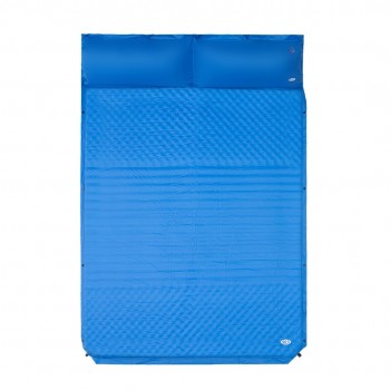 NILS CAMP NC4060 two-person self-inflating mat with cushion Blue