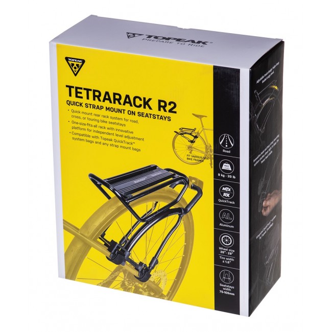 Topeak TetraRack R2 bike rack, for road/gravel, Rear