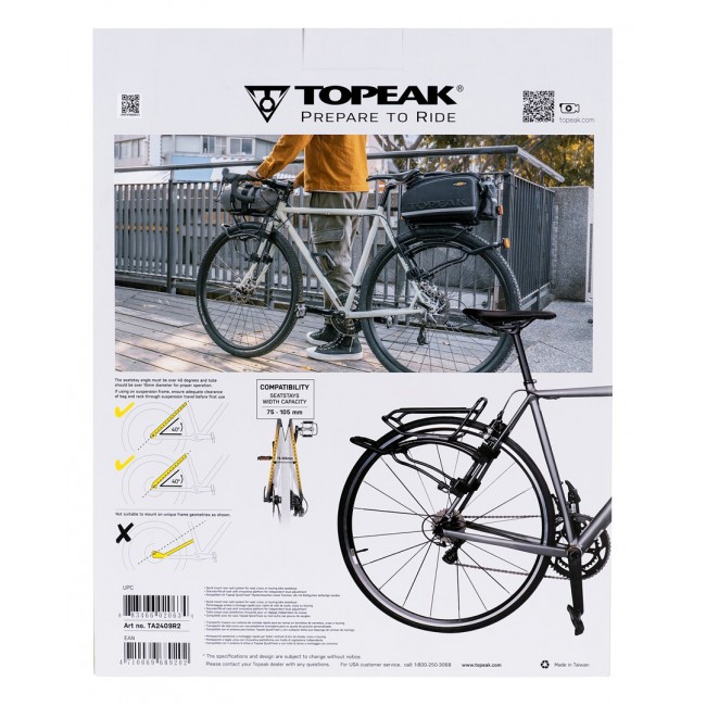 Topeak TetraRack R2 bike rack, for road/gravel, Rear