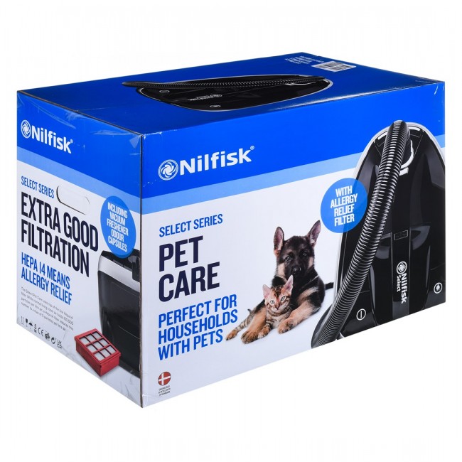 Nilfisk Select Pet Care Vacuum Cleaner Vacuum Cylinder 3.1 l 650 W Dust bag Black