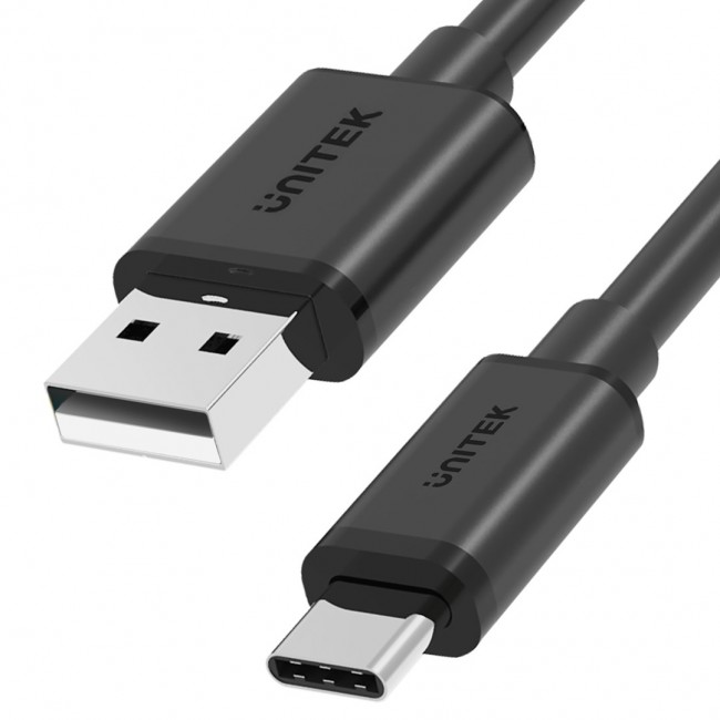 UNITEK USB CABLE USB-A USB-C 25CM, Y-C480BK