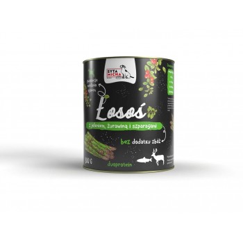 SYTA MICHA Salmon with deer, cranberries and asparagus - wet dog food - 800g