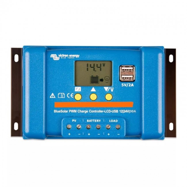 Charge controller VICTRON ENERGY BlueSolar PWM-LCD&USB 12/24V - 30A (SCC010030050)
