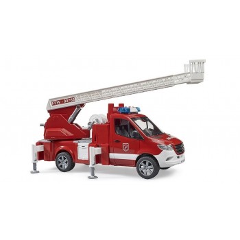Mercedes Sprinter Fire brigade with turntable ladder, pump and light + sound module 02673 BRUDER
