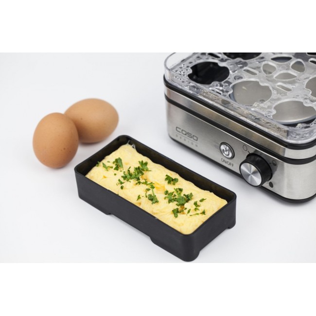 Caso E9 egg cooker 8 egg(s) 400 W Stainless steel, Transparent