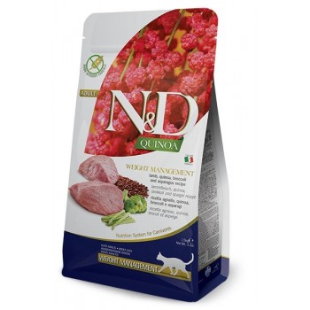FARMINA N&D Quinoa Weight Management Lamb&Broccoli - dry cat food - 5 kg