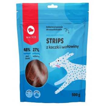 MACED Duck and beef strips - Dog treat - 500g