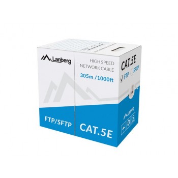 LANBERG CABLE FTP CAT.5E 305M CU WIRE GREY