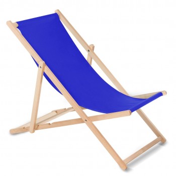 Wooden chair made of quality beech wood with three adjustable backrest positions colour blue GreenBlue GB183