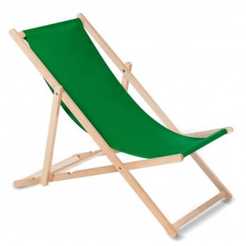 Wooden chair made of quality beech wood with three adjustable backrest positions Color green GreenBlue GB183