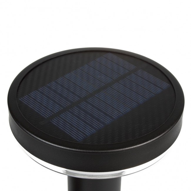 Solar LED lamp with Maclean sensor, black, IP44, 3 light modes, Li-ion 18650 battery 3.7V 1200 mAh, drive-in sensor, MCE465 B
