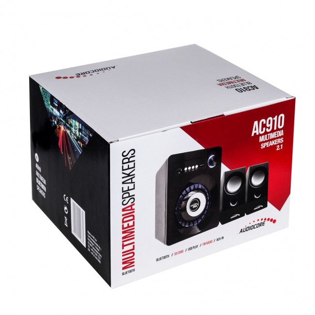 Audiocore Bluetooth 2.1 Speaker System, FM Radio, TF Card Input, AUX, USB Power, AC910