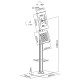 Maclean MC-476W Floor Advertising Tablet Holder with Locking Device, 9.7