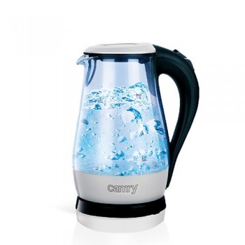 Camry Premium CR 1251w electric kettle 1.7 L 2200 W Black, Stainless steel, Transparent