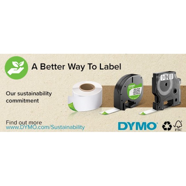 DYMO D1 Durable - Black on White - 12mm