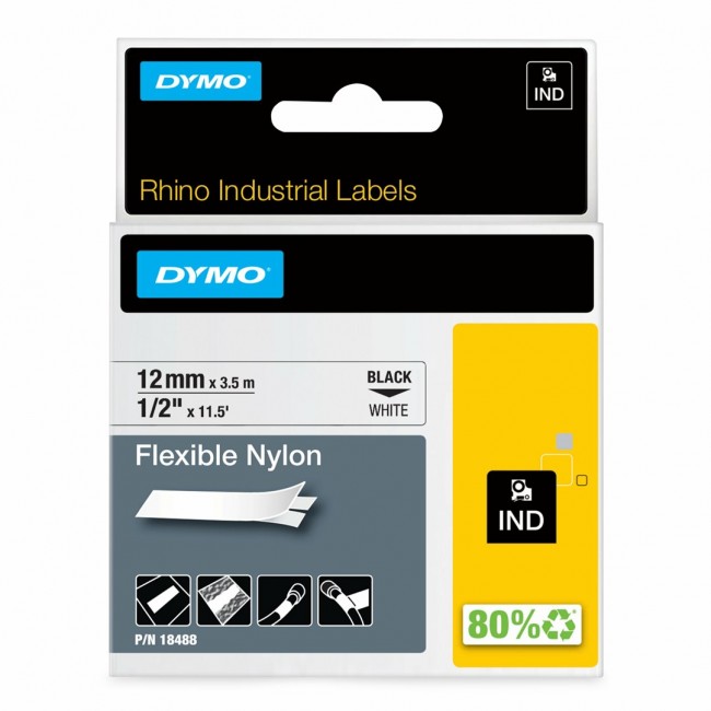 DYMO IND Flexible Nylon - 12mm x 3,5m BW