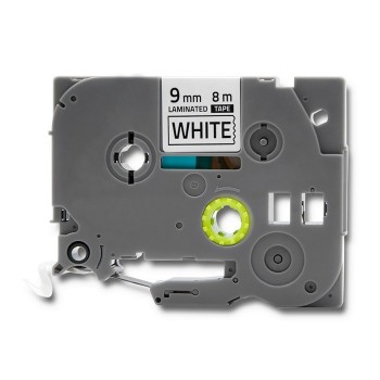 Qoltec 50237 Tape for BROTHER TZe-221 | 9mm x 8m | White / Black overprint