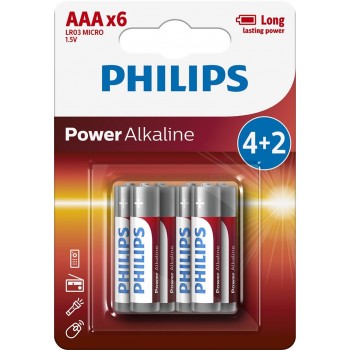 Philips Power Alkaline LR03P6BP/10