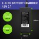 Qoltec 50761 Charger for e-bike batteries 36V | 42V | 2A | 5.5*2.5