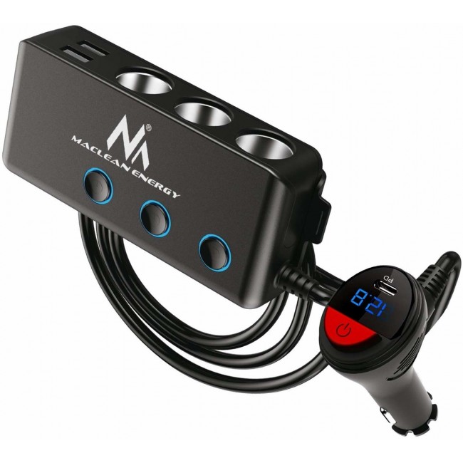 Maclean MCE218 mobile device charger Black Auto