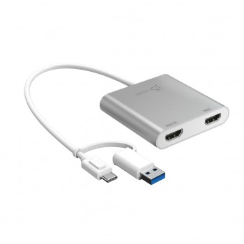 j5create JCA365-N USB-C to Dual HDMI Multi-Monitor Adapter