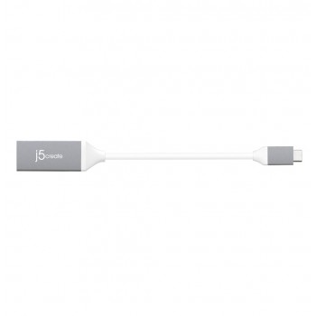 J5create USB-C to 4K HDMI Adapter (USB-C m - 4K HDMI f 10cm colour silver white) JCA153G-N