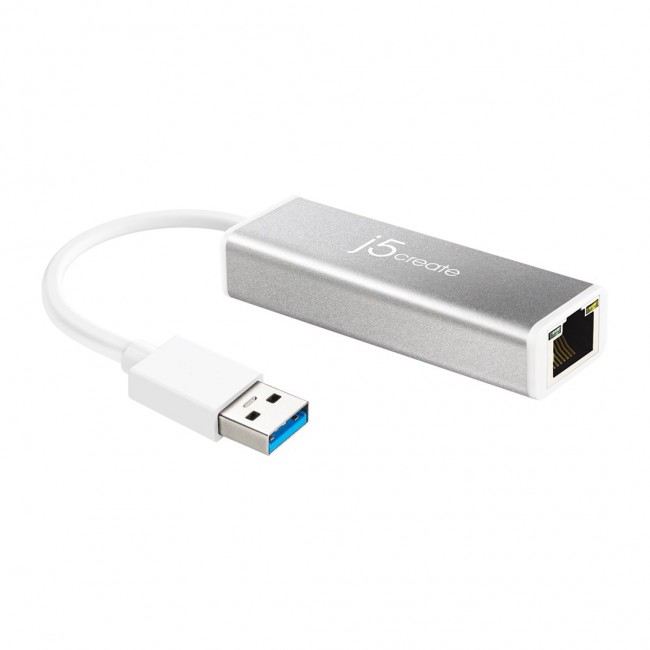 j5create USB 3.0 Gigabit Ethernet Adapter silver JUE130-N