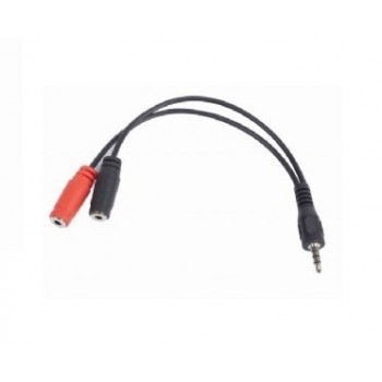 Gembird CCA-417 audio cable 0.2 m 3.5mm 2 x 3.5mm Black