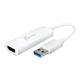Adapter j5create USB to HDMI Multi-Monitor Adapter (USB3.1m - 4K HDMI f 8cm colour white) JUA254-N