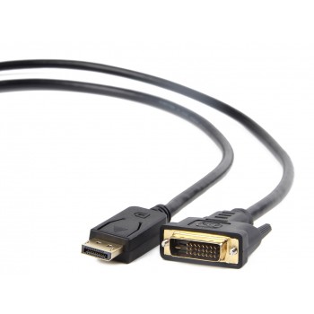 Gembird CC-DPM-DVIM-3M video cable adapter DisplayPort DVI Black