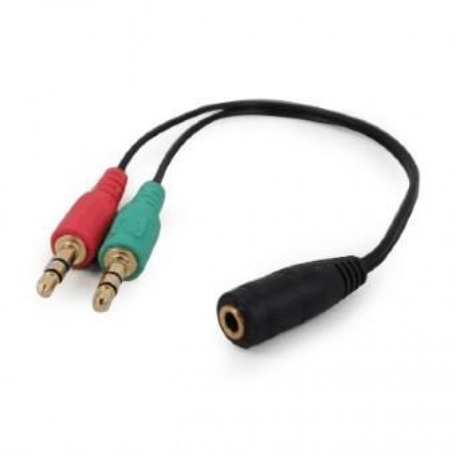 Gembird CCA-418 audio cable 0.2 m 3.5mm 2 x 3.5mm Black, Green, Red