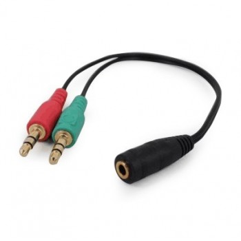Gembird CCA-418 audio cable 0.2 m 3.5mm 2 x 3.5mm Black, Green, Red