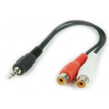 Gembird CCA-406 audio cable 0.2 m 3.5mm 2 x RCA Black, Red, White