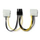 Qoltec 50433 Cable adapter 2x MOLEX female/ PCI-E 8pin | 15cm