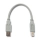 Qoltec 50393 USB cable 0.19 m USB 2.0 USB A USB B Grey
