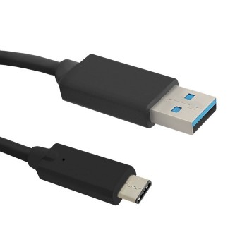 Qoltec 50420 USB cable 0.25 m USB 3.2 Gen 1 (3.1 Gen 1) USB C USB A Black