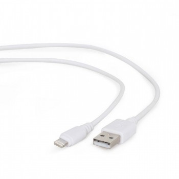 Gembird CC-USB2-AMLM-2M-W lightning cable White