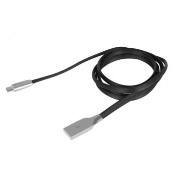 NATEC Extreme Media NKA-1203 USB cable 1 m USB 2.0 Micro-USB A USB A Black, Silver