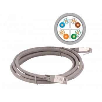 A-LAN KKS6SZA0.5 networking cable 0.5 m Cat6 F/UTP (FTP) Grey