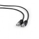 Gembird Patch Cord Cat.5e UTP 0.25m networking cable Black Cat5e U/UTP (UTP)